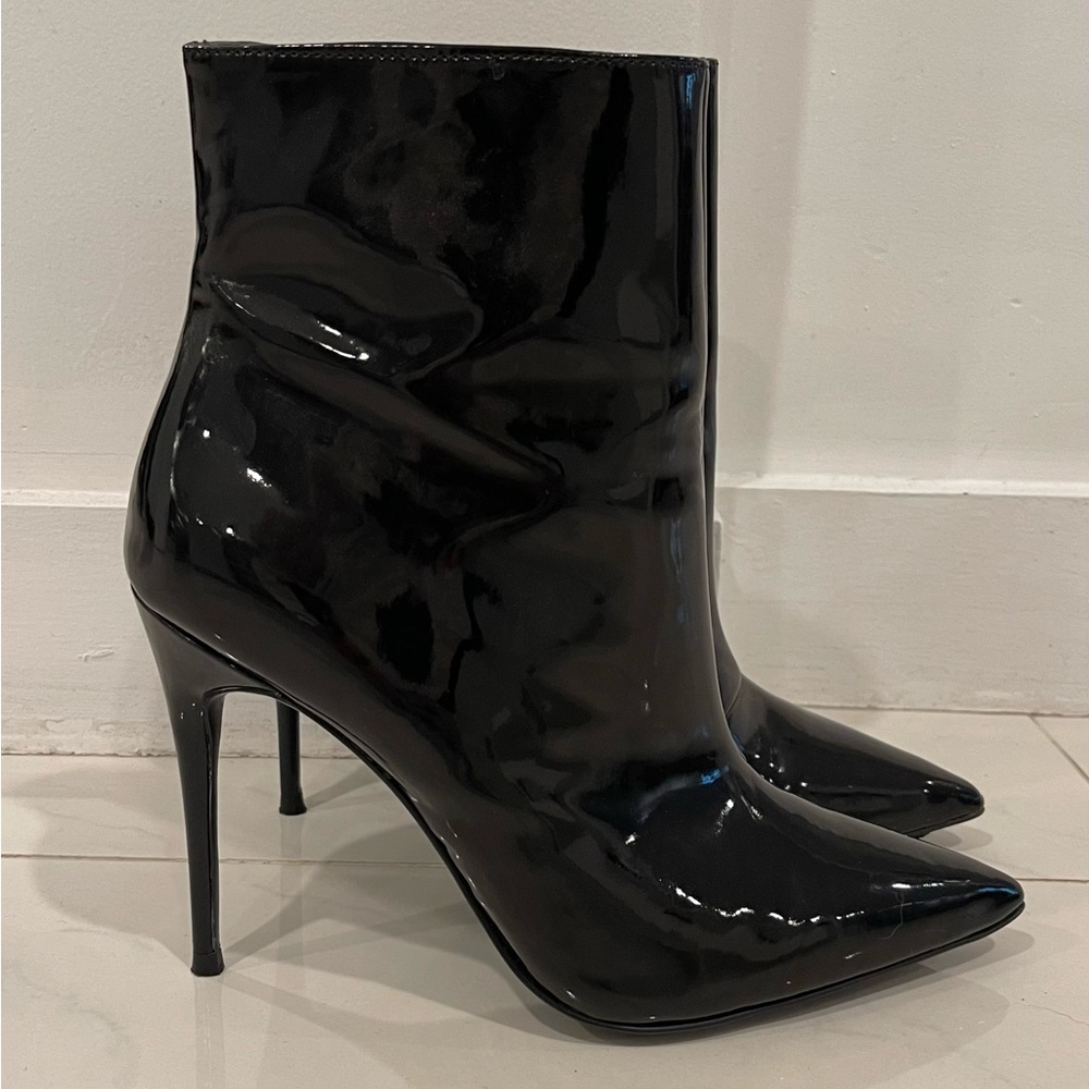 ALDO black patent ankle boots